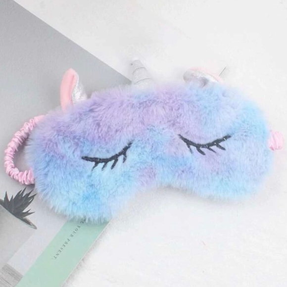 Unicorn Fluffy Eye Sleep Mask - Picture 5 of 6